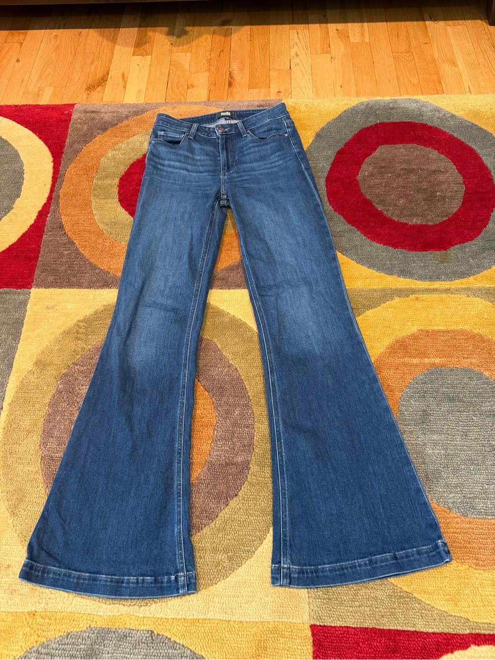 Paige Premium Denim Genevieve 70’s inspired High Rise Flare Jeans Size 26